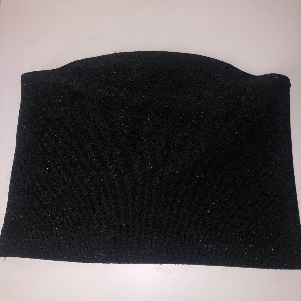 Black sparkly tube top